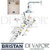 Bristan Art Deco Shower Valve with Fixed Head Spare Parts